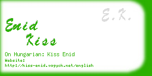 enid kiss business card